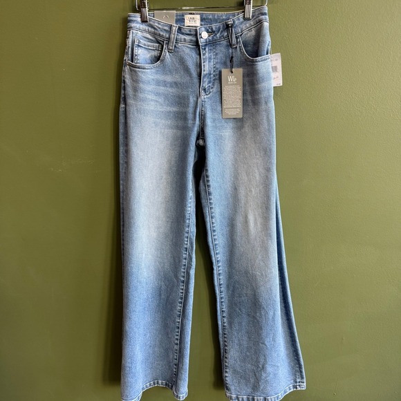 Wash Lab Pants - NWT Wash Lab Poppy Relaxed‎ Straight Leg Denim Jeans Size 25 Medium/Light Wash